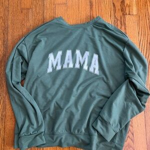 Mama Green Long Sleeve Tee